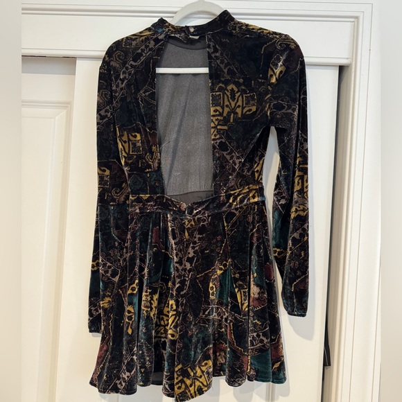 Free People open back velvet romper - Picture 4 of 4